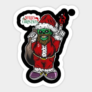 Skull santa Sticker